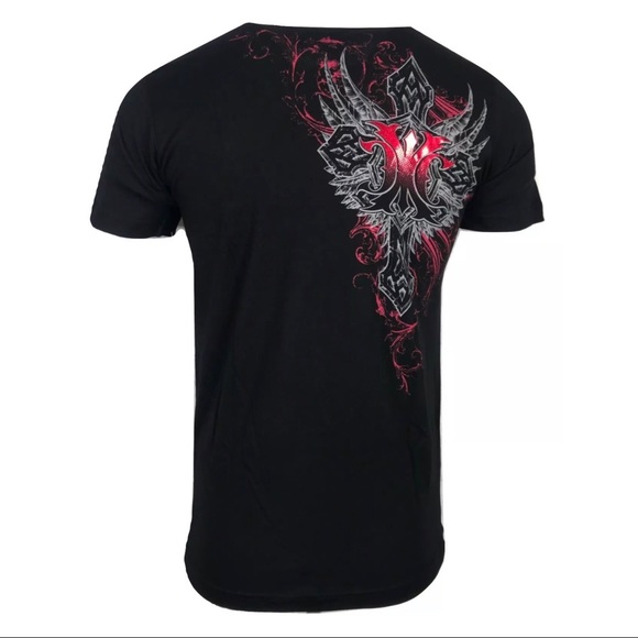 T-shirt Biker T-shirt Uomo By AFFLICTION AXE SLINGER - Stile Biker E MMA, 100% Cotone XTREME COUTURE - Foto 7
